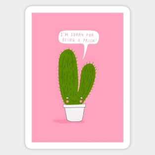 Cactus man funny saying Sticker